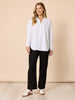 Carpenter Stretch Wide Leg Pull On Denim Jean - Black