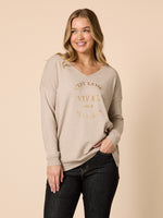 C'est La Vie Knit Sweat - Natural