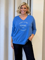 C'est La Vie Knit Sweat - Blue