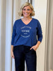 C'est La Vie Knit Sweat- Indigo