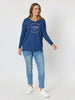C'est La Vie Knit Sweat- Indigo