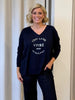 C'est La Vie Knit Sweat - Navy