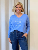 Cest La Vie Sweatshirt - Sky Blue