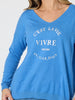 C'est La Vie Knit Sweat - Blue