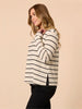 Wall Street 2 in 1 Knit Top - Ivory/Black