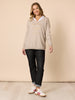 Julia Jersey Sleeve Shirt - White
