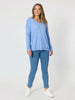 C'est La Vie Knit Sweat - Sky Blue