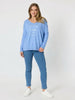 C'est La Vie Knit Sweat - Sky Blue