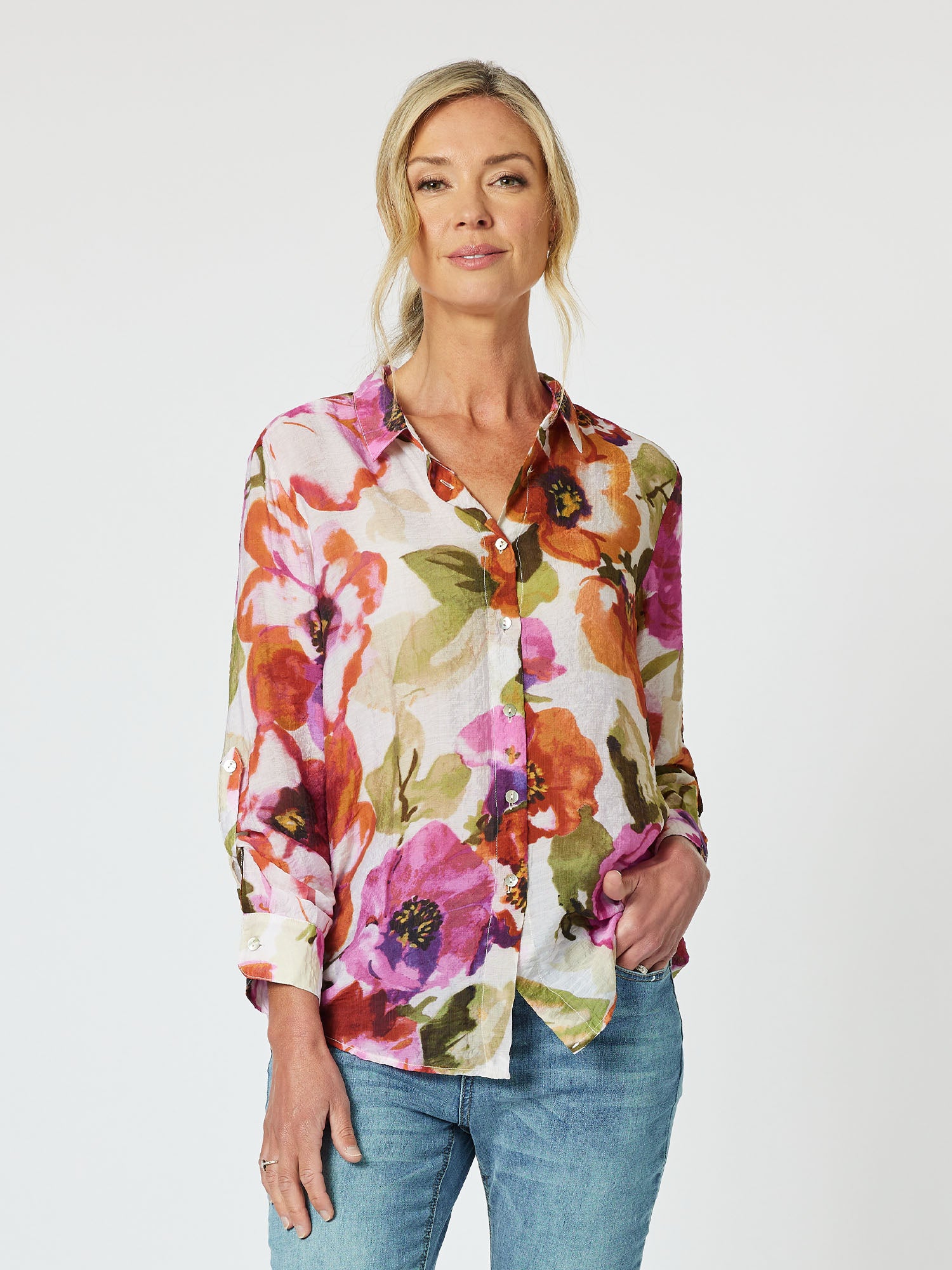 Maui Floral Print Shirt - Berry – RC & Co