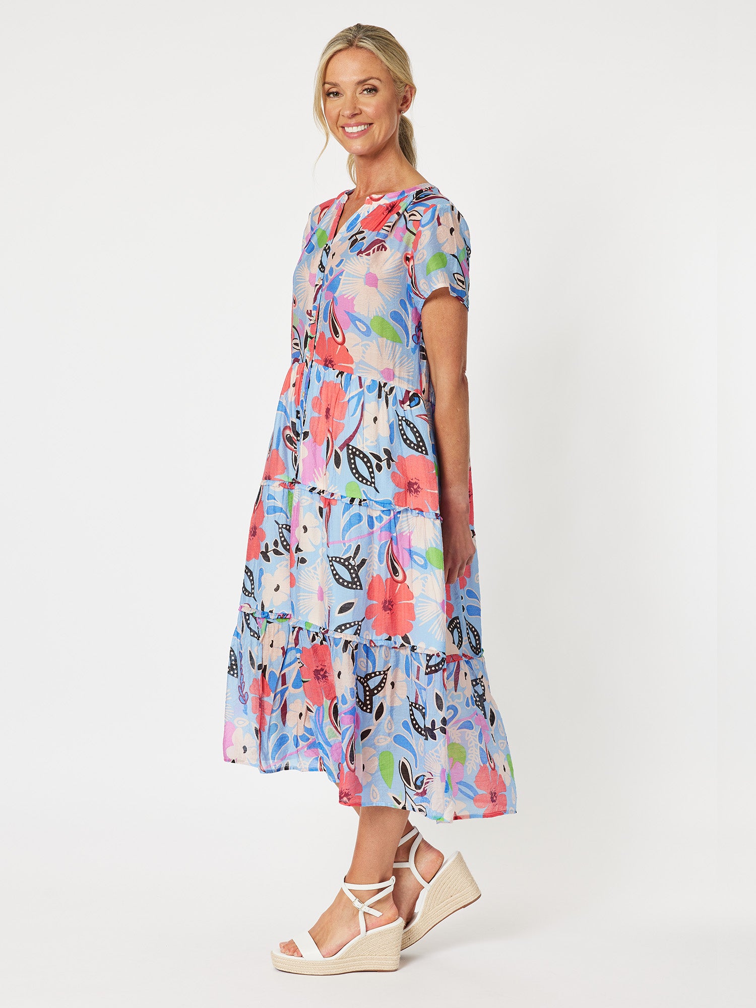 Bahama Print Dress - Blue