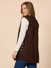 Ollie Side Button Vest - Coffee rc&co