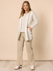 City Stripe Long Sleeve Tee - Natural Ivory