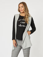 Ollie Side Button Vest - Silver
