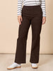 Maddy High Rise Wide Leg Jean  - Chocolate