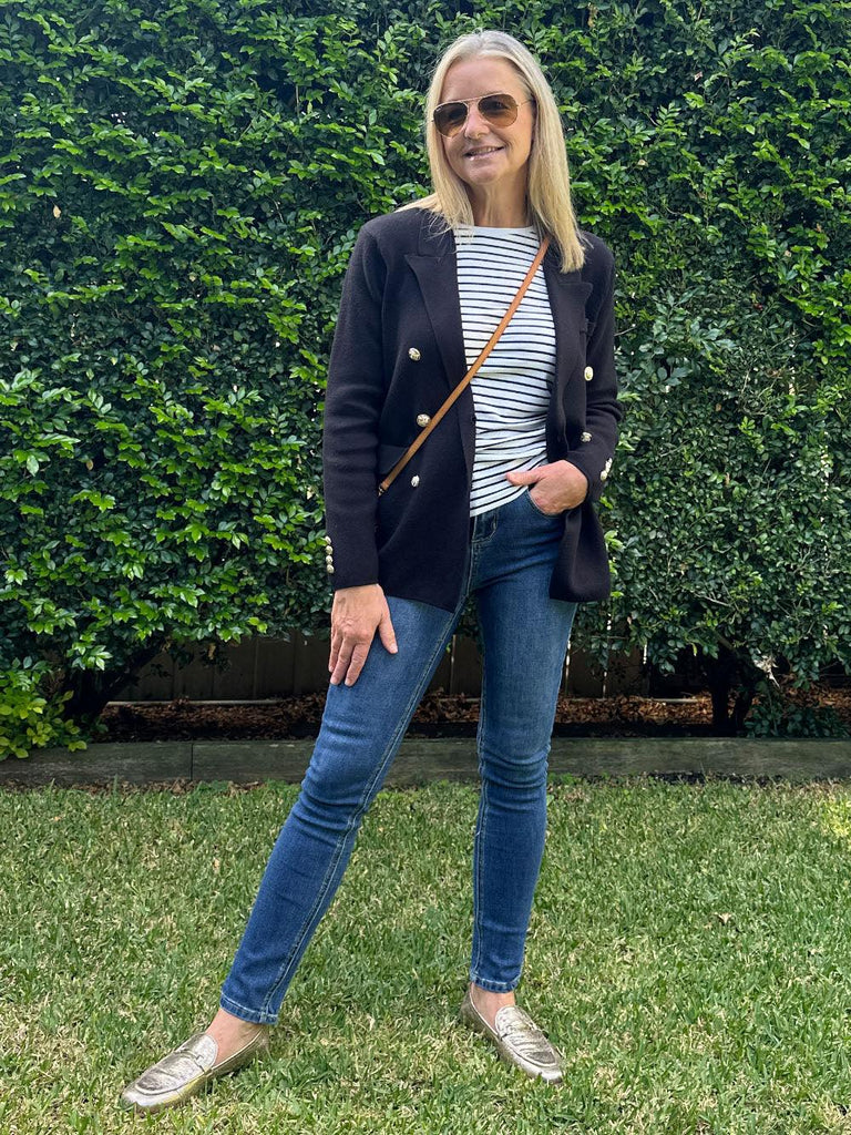 Lucy Knit Jacket - Navy