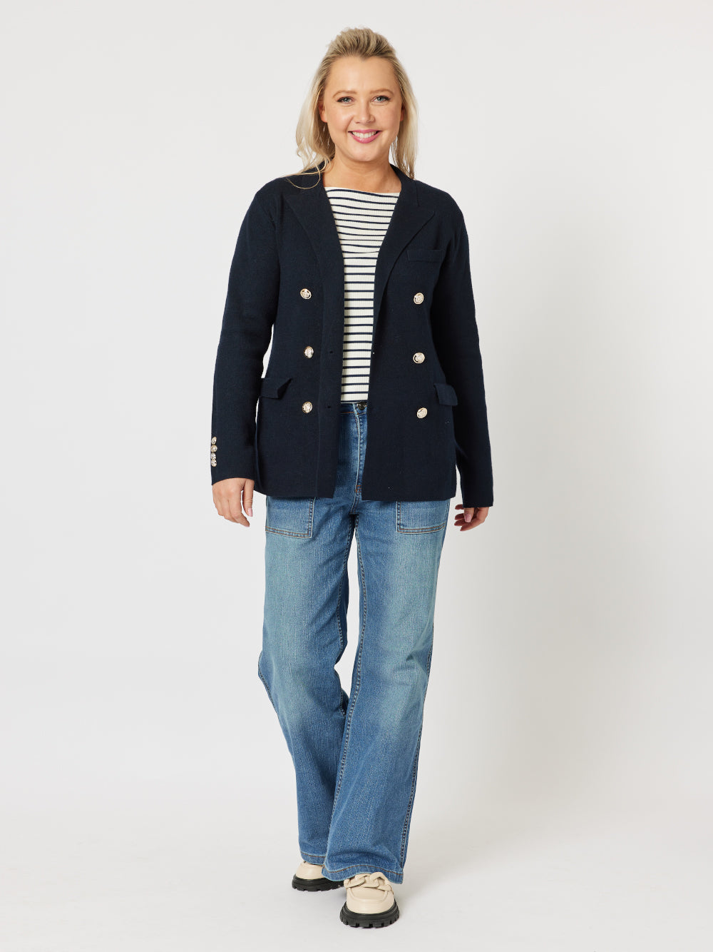 Lucy Knit Jacket - Navy