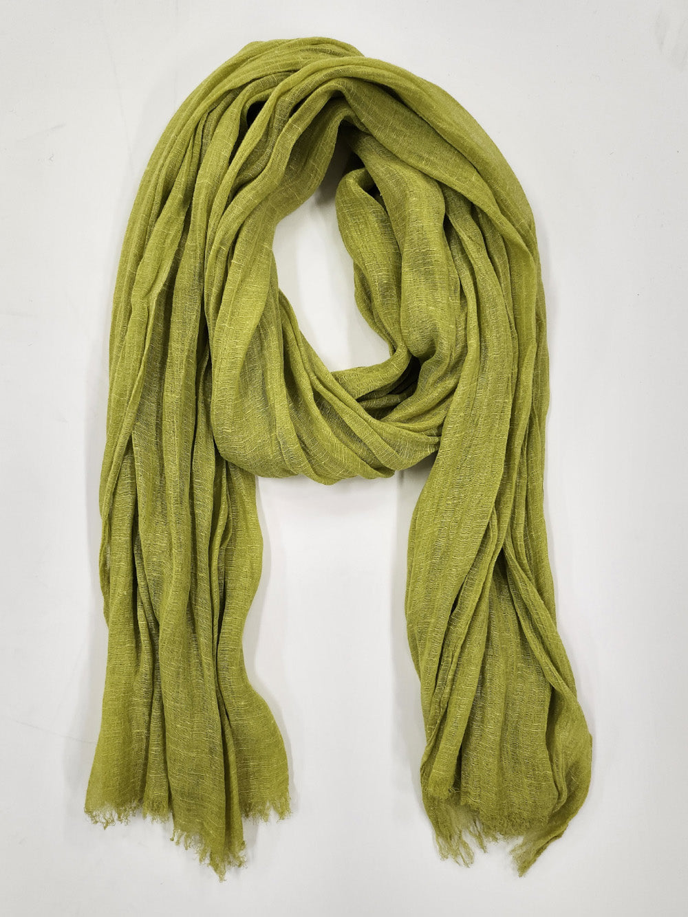 Textured Scarf - Chartreuse
