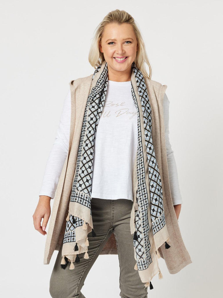 Tile Scarf - Oatmeal