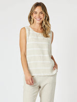 Patio Stripe Print Tank - Natural