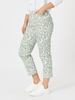 Leaf Print Pant - Khaki