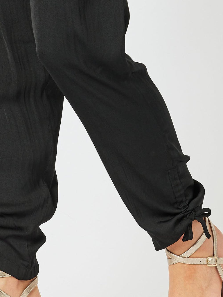 Traveller Luxe Side Tie Pant - Black