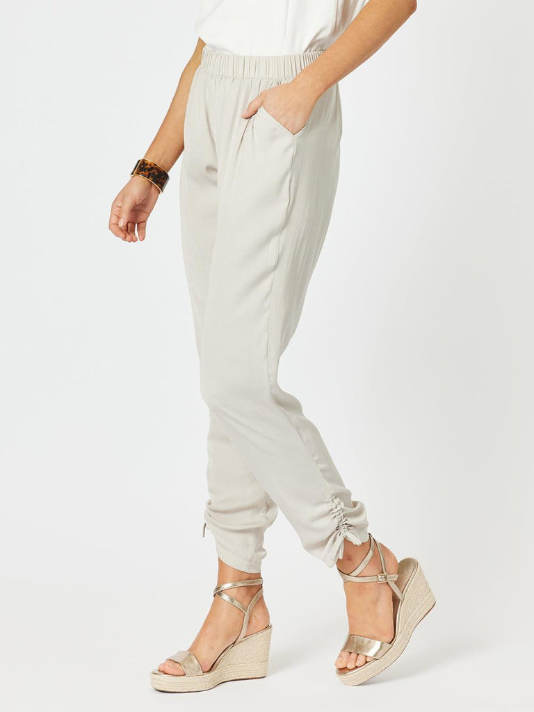 Traveller Luxe Side Tie Pant - Champagne