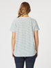 Tonic Stripe Print Tee - Navy/White