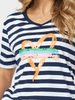 Heart Stripe T-shirt - Orange