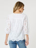 Jasmine Floral Lace Blouse - White