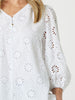 Jasmine Floral Lace Blouse - White