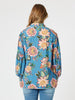 Vintage Rose Floral Print Shirt - Multi