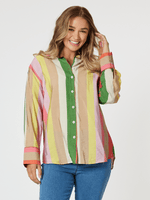 Spice Stripe Print Shirt - Spice
