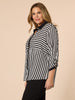 Emmie Stripe Print Shirt - Black/White RC&CO