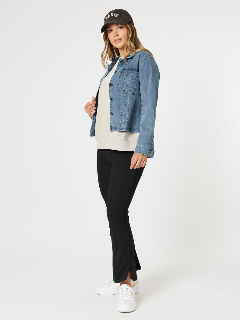 Retro Denim Jacket - Washed Denim