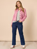 Retro Denim Jacket - Pink
