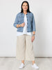 Lara Linen Wide Leg Pant - Natural