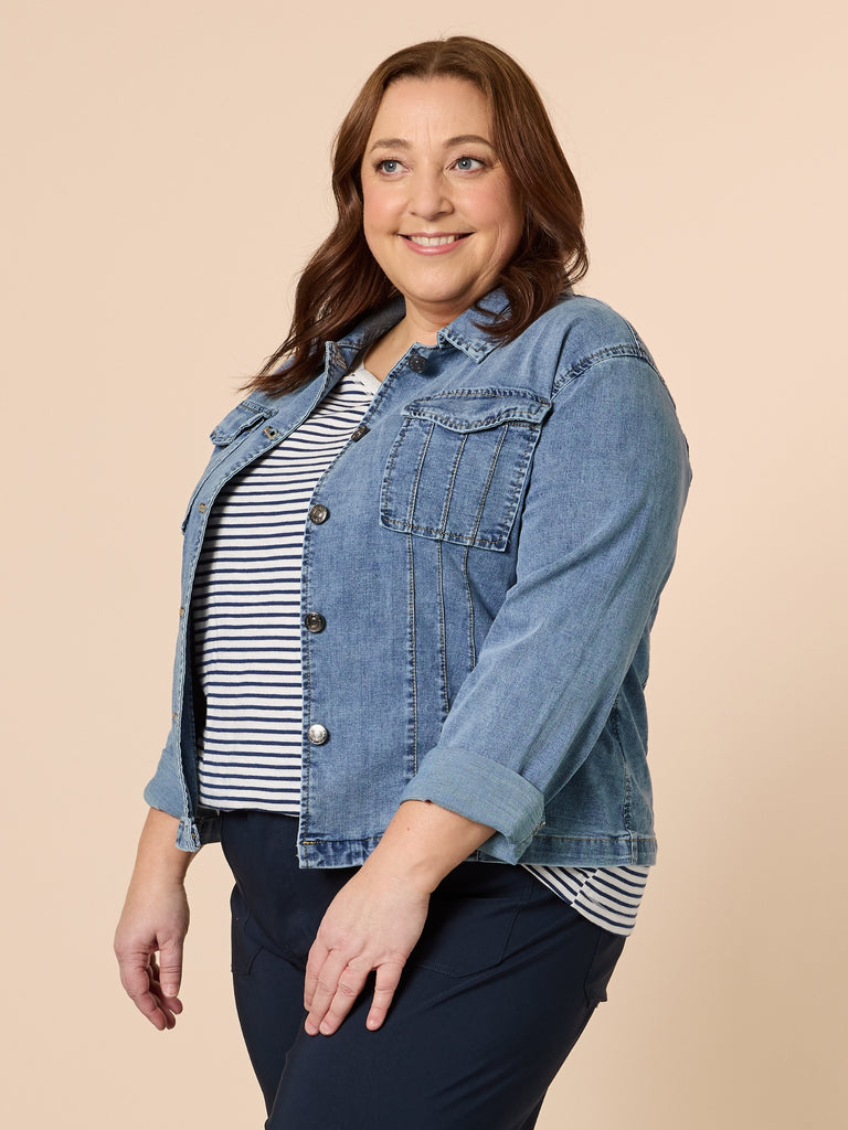 Retro Denim Jacket - Washed Denim rc&co