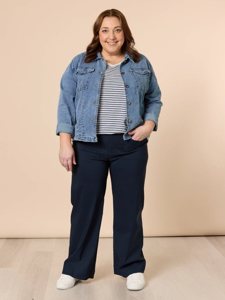 Marine Wide Leg Pant - Navy RC&CO