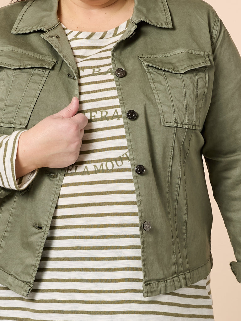 Retro Denim Jacket - Washed Khaki RC&CO