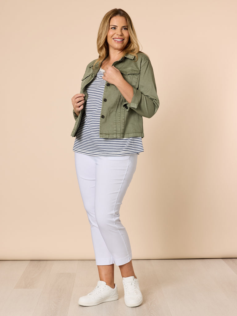 Zara Stretch Pant - White RC&CO