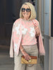 Pasadena Floral Print Knit Cardigan - Coral/Natural