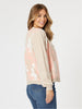 Pasadena Floral Print Cardigan - Coral/Natural