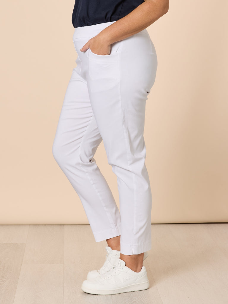 Harbour Slim Leg Pant - White RC&CO