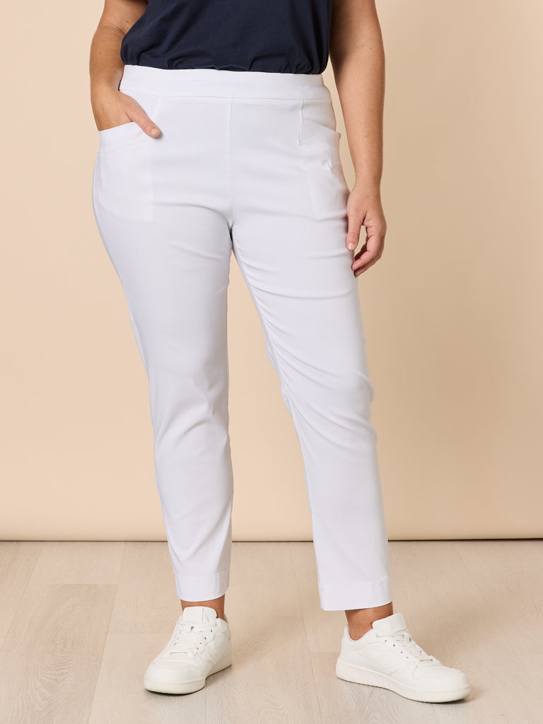 Harbour Slim Leg Pant - White RC&CO