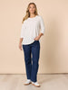 Carpenter Stretch Wide Leg Jean - Dark Denim