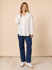 Carpenter Stretch Wide Leg Jean - Dark Denim