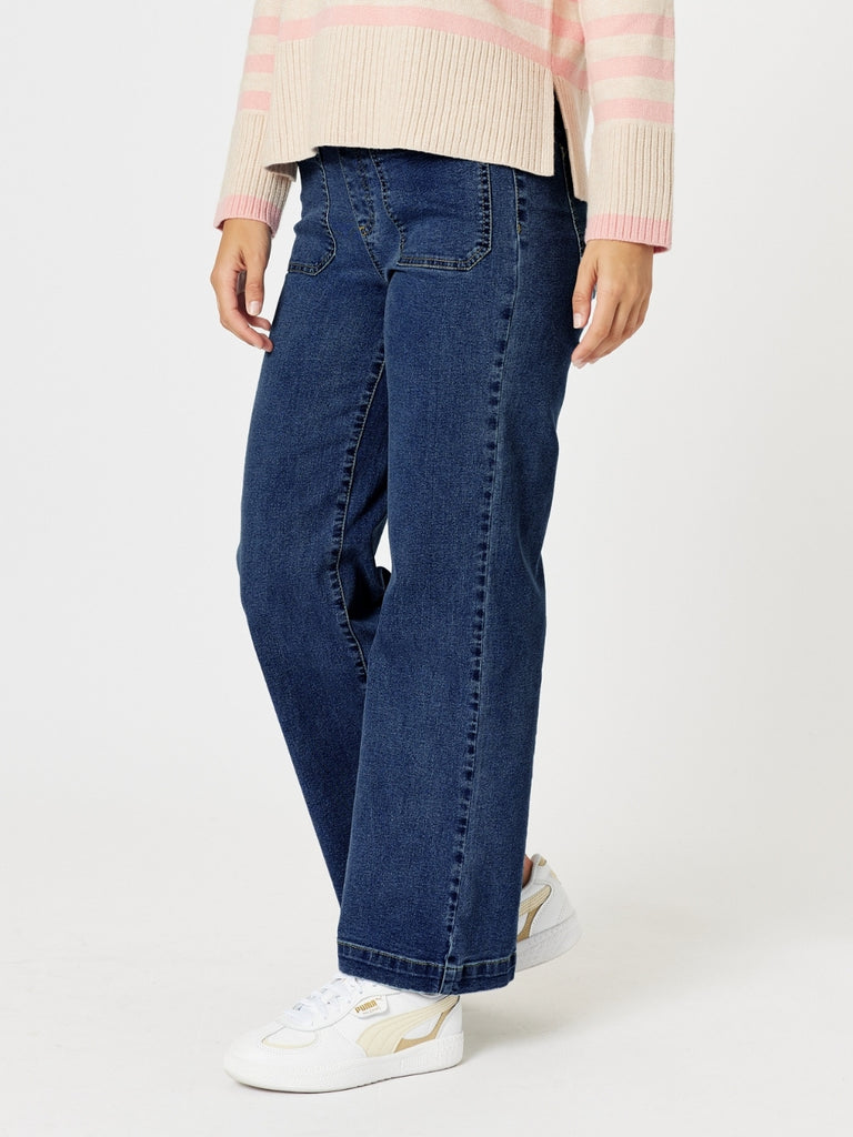 Carpenter Stretch Leg Jean - Dark Denim