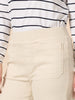 Carpenter Stretch Wide Leg Pull On Denim Jean - Chalk