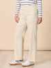 Carpenter Stretch Wide Leg Pull On Denim Jean - Chalk
