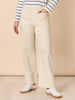Carpenter Stretch Wide Leg Pull On Denim Jean - Chalk